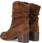 Bruin Tinten 670.2 Enkellaarsjes Enkelboots met rits Dames Cognac - Thumbnail 3