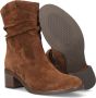 Bruin Tinten 670.2 Enkellaarsjes Enkelboots met rits Dames Cognac - Thumbnail 4