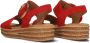 Gabor 550.2 Sandalen Met Sleehak Dames Rood - Thumbnail 4