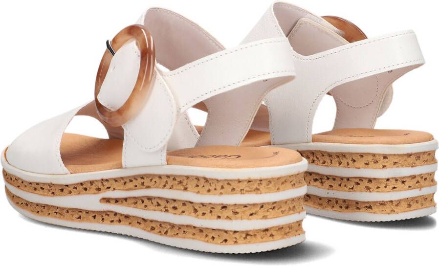 Gabor Beige Leren Sandalen Comfortabele Ronde Vorm Beige Dames - Foto 4