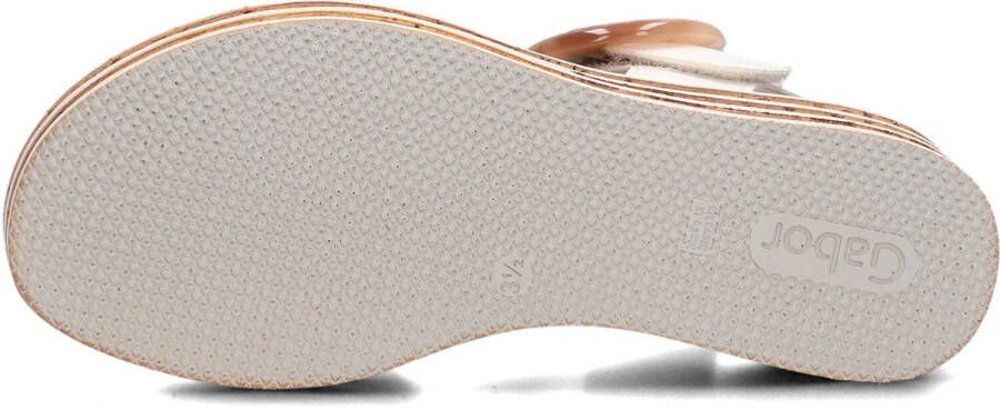 Gabor Beige Leren Sandalen Comfortabele Ronde Vorm Beige Dames - Foto 5