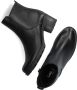 Gabor Comfortabele Zwarte Leren Enkellaars met 5cm Hak Zwart Dames - Thumbnail 8