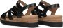 Gabor Zwarte Leren Sandalen met Kurken Plateauzool Black Dames - Thumbnail 5