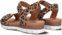 Giga Leopard Sandalen bruin Leer Dames - Thumbnail 5