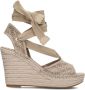 GUESS Bruin Tinten Halona Espadrilles Met Sleehak Dames Beige - Thumbnail 6