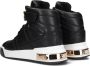 Guess Zwarte Hoge Sneakers van Synthetisch Leer voor Dames Zwart Dames - Thumbnail 3