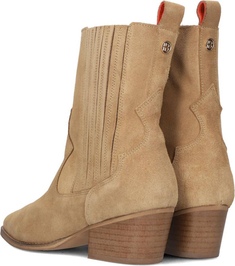 HABOOB Beige Enkellaarsjes Claire