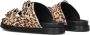 Haboob Elysee suède slippers met panterprint beige bruin - Thumbnail 5