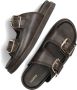 Haboob Bruin Leren Slippers Stijlvolle Details Brown Dames - Thumbnail 9