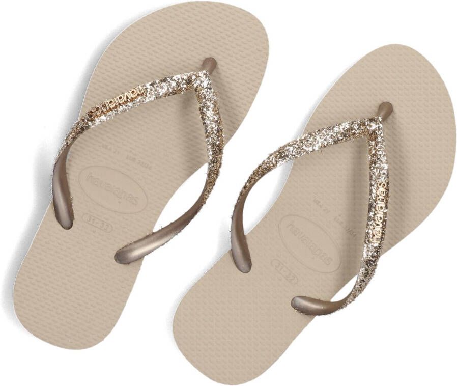 HAVAIANAS Beige Slippers Kids Slim Glitter Ii