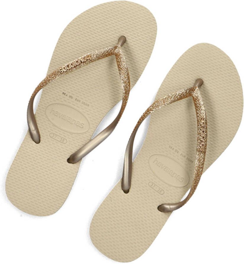 HAVAIANAS Beige Slippers Slim Glitter Ii