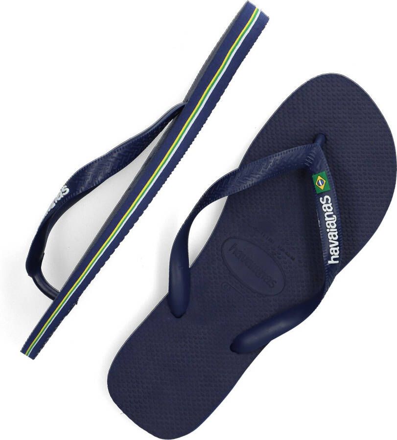 HAVAIANAS Blauwe Slippers Brasil Logo