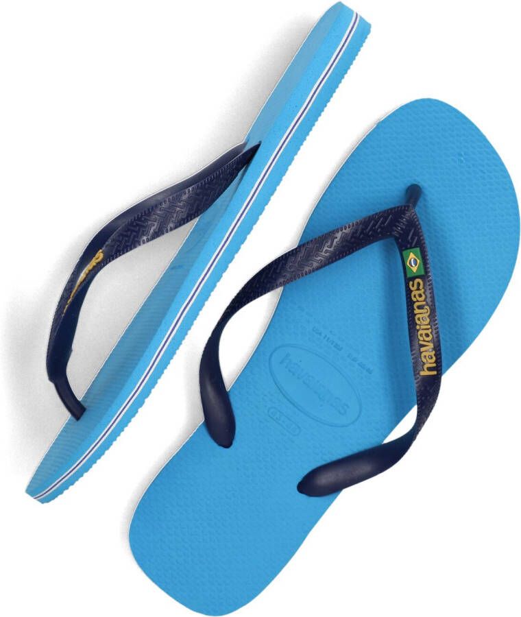 HAVAIANAS Blauwe Slippers Brasil Logo