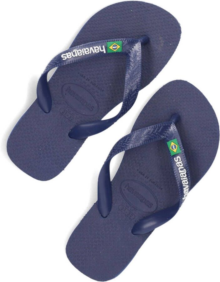 HAVAIANAS Blauwe Slippers Brasil Logo Kids