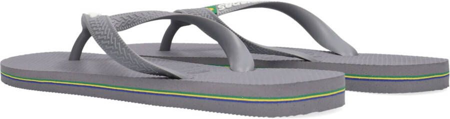 Havaianas Grijze Teenslippers Brasil Logo