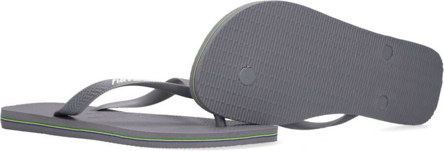 Havaianas Grijze Teenslippers Brasil Logo