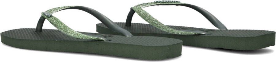 HAVAIANAS Groene Slippers Square Glitter