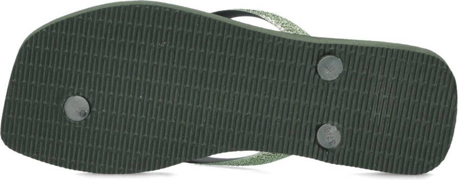 HAVAIANAS Groene Slippers Square Glitter