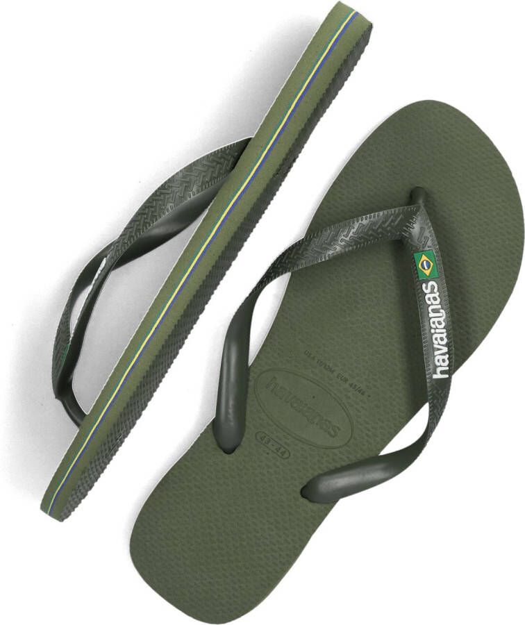 HAVAIANAS Groene Slippers Brasil Logo