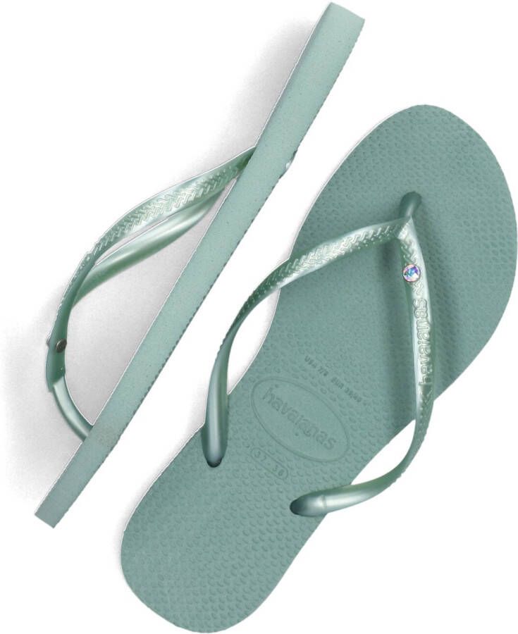 HAVAIANAS Groene Teenslippers Slim Crystal Sw Ii