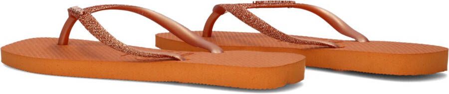 HAVAIANAS Oranje Slippers Square Glitter