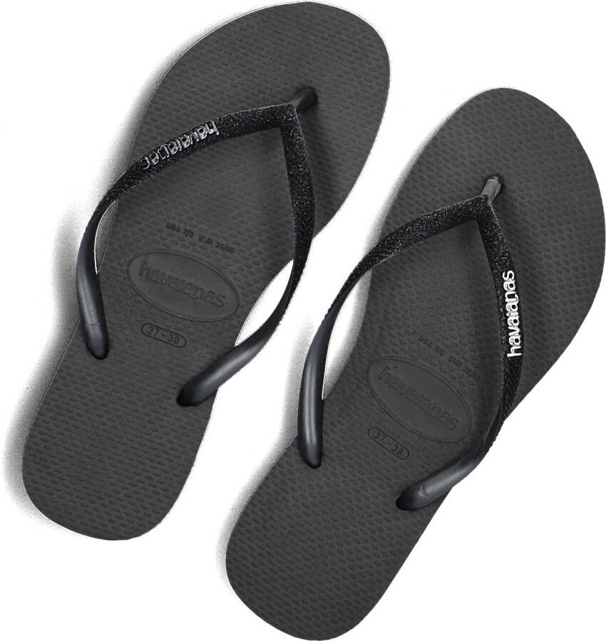 HAVAIANAS Zwarte Slippers Slim Glitter Ii