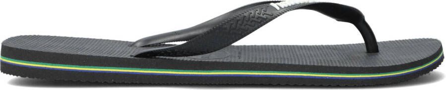 HAVAIANAS Zwarte Teenslippers Brasil Logo