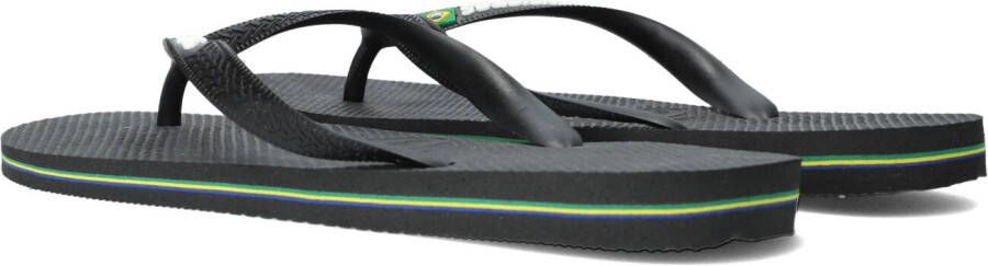 HAVAIANAS Zwarte Slippers Brasil Logo