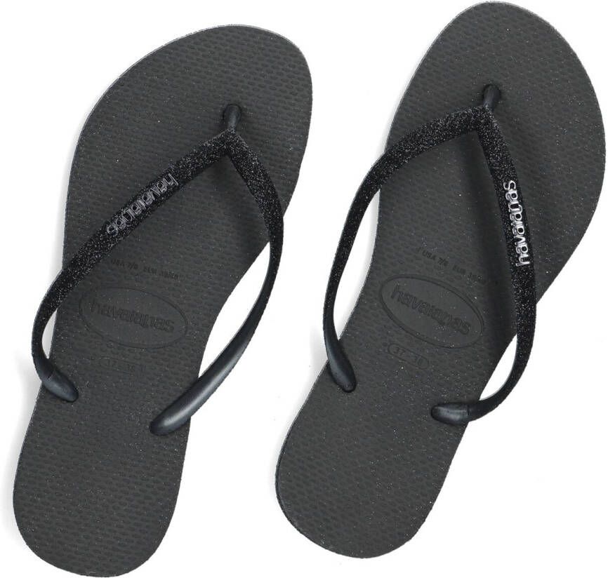 HAVAIANAS Zwarte Teenslippers Slim Sparkle Ii