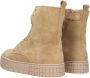 Hip Beige Suède Enkellaarzen met Plateauzool Beige Dames - Thumbnail 4
