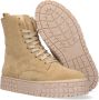 Hip Beige Suède Enkellaarzen met Plateauzool Beige Dames - Thumbnail 5