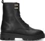 Hip H1626 Veterboots Laarzen Met Veters Meisjes Kids Zwart - Thumbnail 3