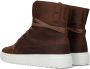 Bruin Tinten Chess 3.0 Hoge sneakers Leren Sneaker Dames Cognac - Thumbnail 4