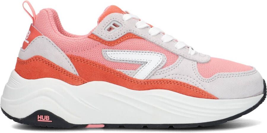 HUB Roze Lage Sneakers Glide-z