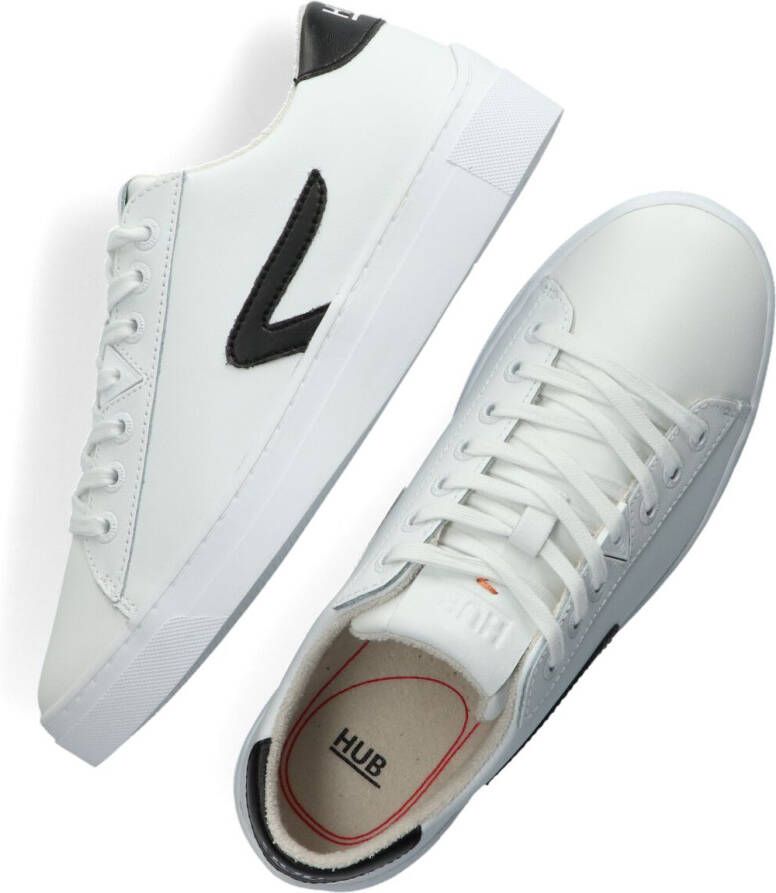 HUB Witte Lage Sneakers Hook Lw Z-stitch