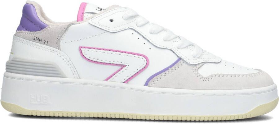 HUB Witte Lage Sneakers SmAsh