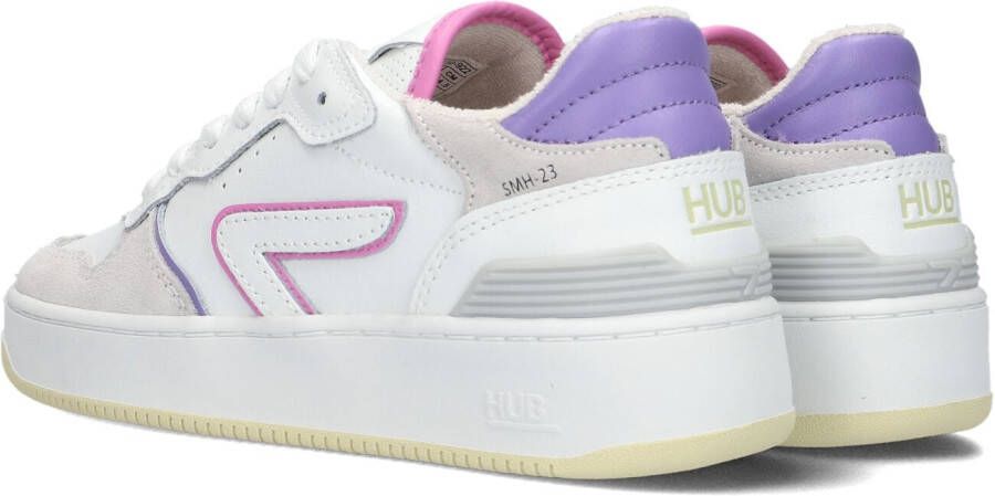 HUB Witte Lage Sneakers SmAsh