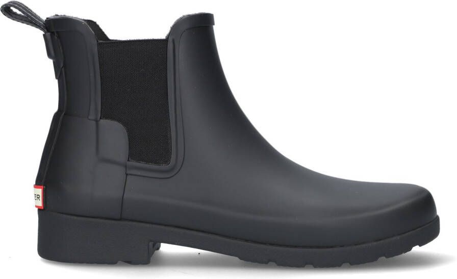 HUNTER Zwarte Regenlaarzen Womens Refined Chelsea