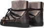 INUIKII Enkellaarsjes Dames Outdoor Snowboots Damesschoenen Leer Curly Rock Zwart combi - Thumbnail 5