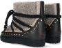 INUIKII Enkellaarsjes Dames Outdoor Snowboots Damesschoenen Leer Curly Rock Zwart combi - Thumbnail 6