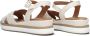 Inuovo Beige Leren Sandalen met Kruisbanden Beige Dames - Thumbnail 5