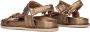 Inuovo Bronzen Geweven Sandalen met Klittenbandsluiting Brown Dames - Thumbnail 5