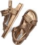 Inuovo Bronzen Geweven Sandalen met Klittenbandsluiting Brown Dames - Thumbnail 7