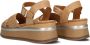 Inuovo Bruin leren kruisband sandalen Brown Dames - Thumbnail 5