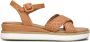 Inuovo Cognac Leren Sandalen met Kruisbanden Brown Dames - Thumbnail 4