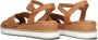 Inuovo Cognac Leren Sandalen met Kruisbanden Brown Dames - Thumbnail 5