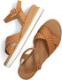 Inuovo Cognac Leren Sandalen met Kruisbanden Brown Dames - Thumbnail 7