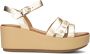 Inuovo 123124 Sandalen Met Sleehak Dames Goudkleurig - Thumbnail 3