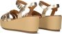 Inuovo 123124 Sandalen Met Sleehak Dames Goudkleurig - Thumbnail 4
