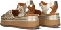 Inuovo Bruin Leren Kruisband Sandalen Yellow Dames - Thumbnail 5